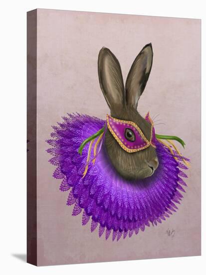 Mardi Gras Hare-Fab Funky-Stretched Canvas