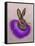 Mardi Gras Hare-Fab Funky-Framed Stretched Canvas