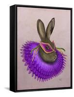 Mardi Gras Hare-Fab Funky-Framed Stretched Canvas