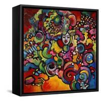 Mardi Gras Lady A-Howie Green-Framed Stretched Canvas