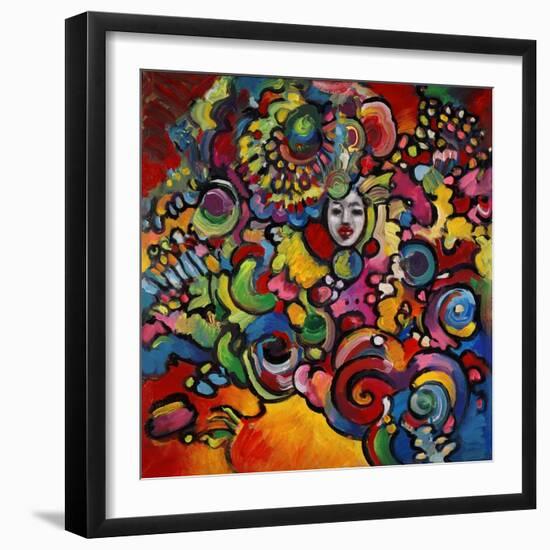 Mardi Gras Lady A-Howie Green-Framed Giclee Print