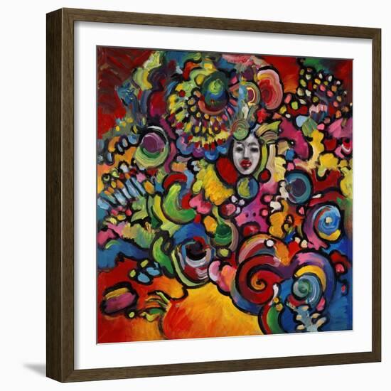 Mardi Gras Lady A-Howie Green-Framed Giclee Print