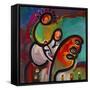 Mardi Gras Lady B-Howie Green-Framed Stretched Canvas