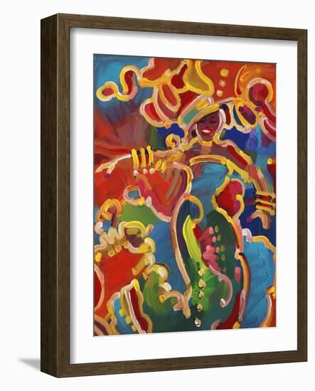 Mardi Gras Lady C-Howie Green-Framed Giclee Print