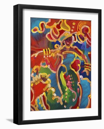 Mardi Gras Lady C-Howie Green-Framed Giclee Print