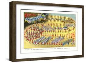 Mardi Gras Marchers-null-Framed Art Print