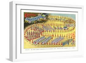 Mardi Gras Marchers-null-Framed Art Print