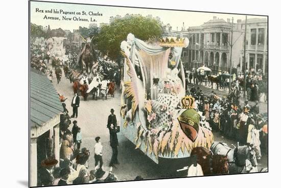 Mardi Gras Parade Float, Rex-null-Mounted Art Print