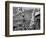 Mardi Gras Revelers Gather at Canal Street-null-Framed Photographic Print