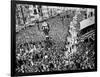 Mardi Gras Revelers Gather at Canal Street-null-Framed Photographic Print