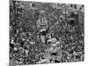 Mardi Gras Revelers Gather at St. Charles Street-null-Mounted Photographic Print