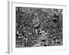 Mardi Gras Revelers Gather at St. Charles Street-null-Framed Photographic Print