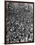 Mardi Gras Revelers Gather at St. Charles Street-null-Framed Photographic Print