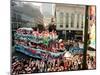 Mardi Gras Revellers Greet a Float from the Zulu Parade-null-Mounted Premium Photographic Print