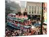 Mardi Gras Revellers Greet a Float from the Zulu Parade-null-Mounted Photographic Print