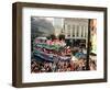 Mardi Gras Revellers Greet a Float from the Zulu Parade-null-Framed Photographic Print