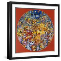 Mardis Gras Dogs-Bill Bell-Framed Giclee Print