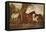 Mare and Foals-George Stubbs-Framed Stretched Canvas