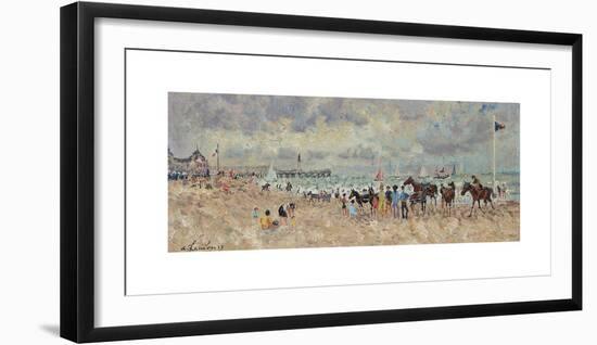 Marée Haute, Grosse Mer-Andre Hambourg-Framed Premium Giclee Print