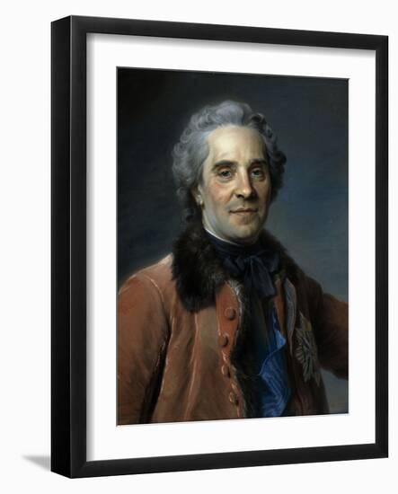 Marechal de Saxe, Moritz Count of Saxony-Maurice Quentin de La Tour-Framed Giclee Print