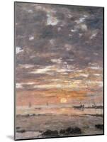 Maree Basse, Soleil Couchant, 1883-Eug?ne Boudin-Mounted Giclee Print