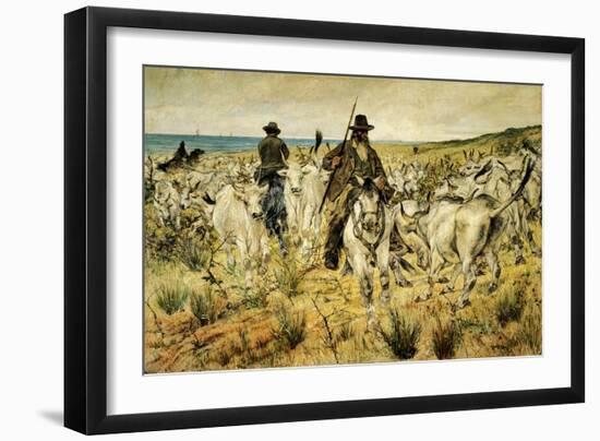 Maremma Herds, 1893-Giovanni Fattori-Framed Giclee Print