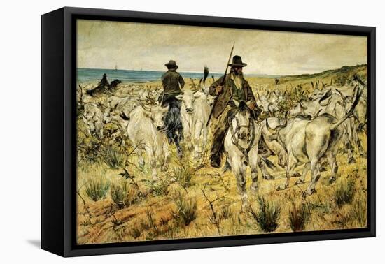 Maremma Herds, 1893-Giovanni Fattori-Framed Stretched Canvas