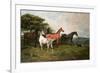 Mares and Foal with a Sheepdog-John Emms-Framed Giclee Print