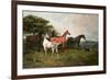 Mares and Foal with a Sheepdog-John Emms-Framed Giclee Print