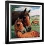 "Mares and Foals,"May 1, 1947-Francis Chase-Framed Giclee Print