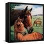 "Mares and Foals,"May 1, 1947-Francis Chase-Framed Stretched Canvas