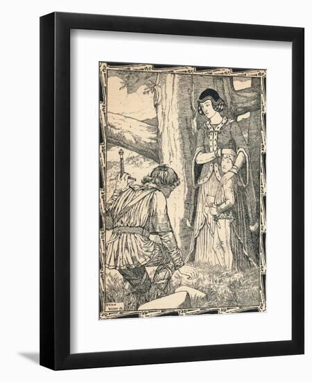 Margaret and the Robber, 1902-Patten Wilson-Framed Giclee Print