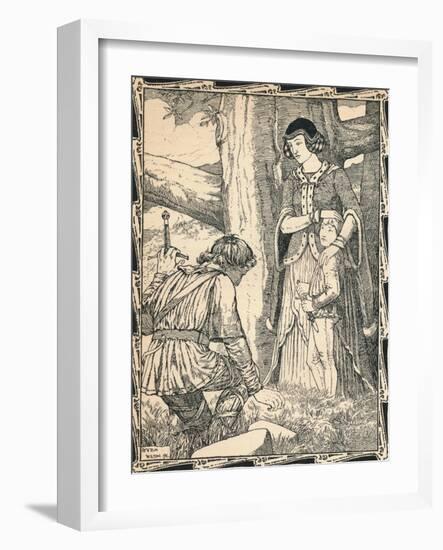 Margaret and the Robber, 1902-Patten Wilson-Framed Giclee Print