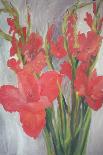 Red Gladioli-Margaret Norris-Stretched Canvas