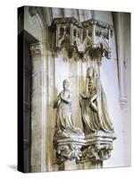 Margaret of Burgundy and St Catherine of Alexandria-null-Stretched Canvas