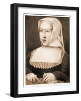 Margaret of Savoy/Austria, Regent of the Netherlands, Pub. 1902 (Collotype)-Bernard van Orley-Framed Giclee Print