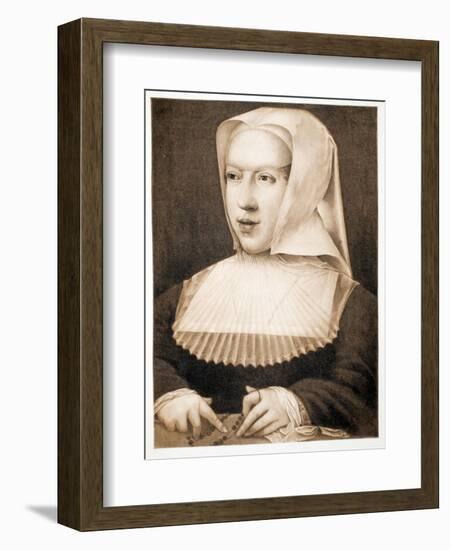 Margaret of Savoy/Austria, Regent of the Netherlands, Pub. 1902 (Collotype)-Bernard van Orley-Framed Giclee Print