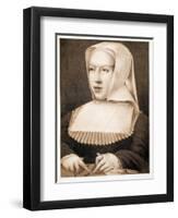 Margaret of Savoy/Austria, Regent of the Netherlands, Pub. 1902 (Collotype)-Bernard van Orley-Framed Giclee Print