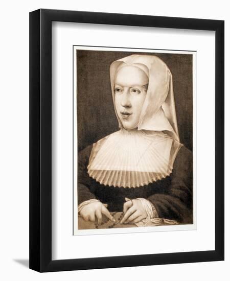 Margaret of Savoy/Austria, Regent of the Netherlands, Pub. 1902 (Collotype)-Bernard van Orley-Framed Giclee Print