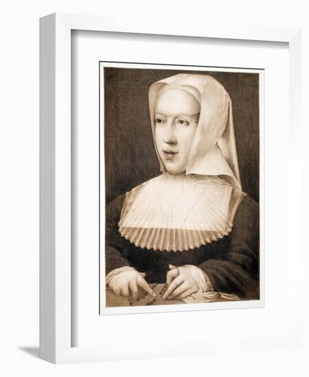 Margaret of Savoy/Austria, Regent of the Netherlands, Pub. 1902 (Collotype)-Bernard van Orley-Framed Giclee Print