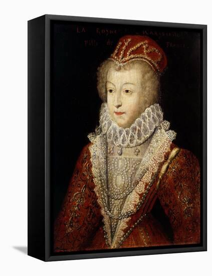 Margaret of Valois and France, also Queen Margot, 1553-1615, Sister of Henry III-French School-Framed Stretched Canvas