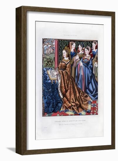 Margaret, Queen of Henry VI, and Her Court, Mid-15th Century-Henry Shaw-Framed Giclee Print