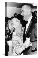 Margaret Truman Daniel Dances with President Johnson at the Inaugural Ball at the Mayflower Hotel-null-Stretched Canvas