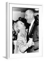 Margaret Truman Daniel Dances with President Johnson at the Inaugural Ball at the Mayflower Hotel-null-Framed Photo