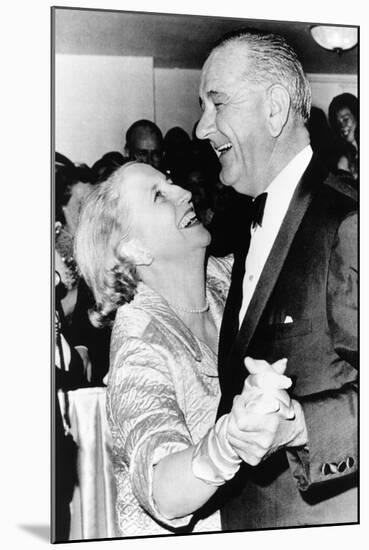 Margaret Truman Daniel Dances with President Johnson at the Inaugural Ball at the Mayflower Hotel-null-Mounted Photo