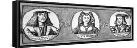 Margaret Tudor with Two of Her Husbands, James IV and Archibald Douglas-null-Framed Stretched Canvas