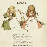 Two Girls Sewing-Margaret Wendell Huntington-Laminated Photographic Print