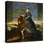 Margarete of Austria (1584-1611), Wife of Philip III, on Horseback, 1636-Diego Velazquez-Stretched Canvas