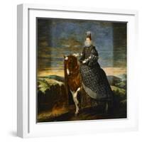 Margarete of Austria (1584-1611), Wife of Philip III, on Horseback, 1636-Diego Velazquez-Framed Giclee Print