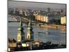 Margarit Bridge and Saint Anne's Church on the Danube River, Budapest, Hungary-David Barnes-Mounted Photographic Print